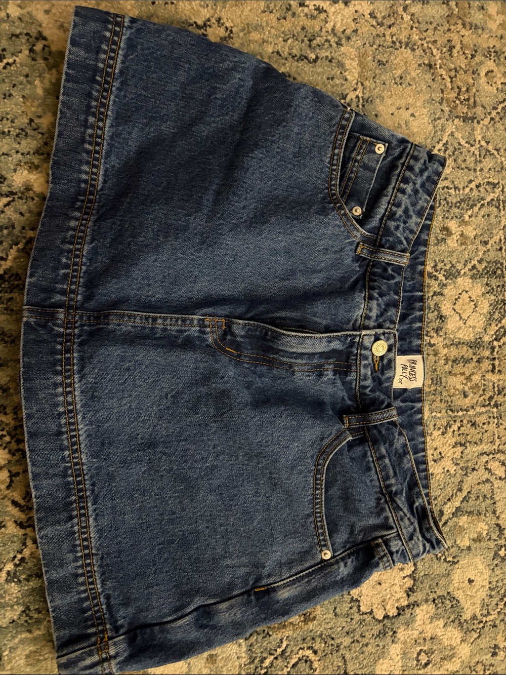 Princess Polly Indigo Wash Denim Mini Skort